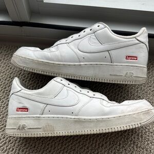 Supreme White Men's Shoes AF-1 Nike